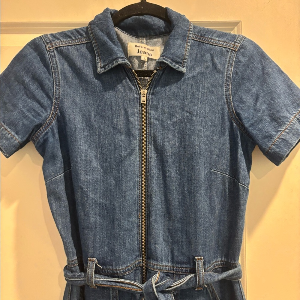 Reformation Cassidy Denim Jumpsuit